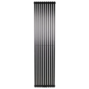 Vertical Designer Radiator Carrara 1800×445 mm — Black