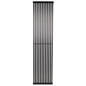 Vertical Designer Radiator PS Style 1800×441 mm — Black
